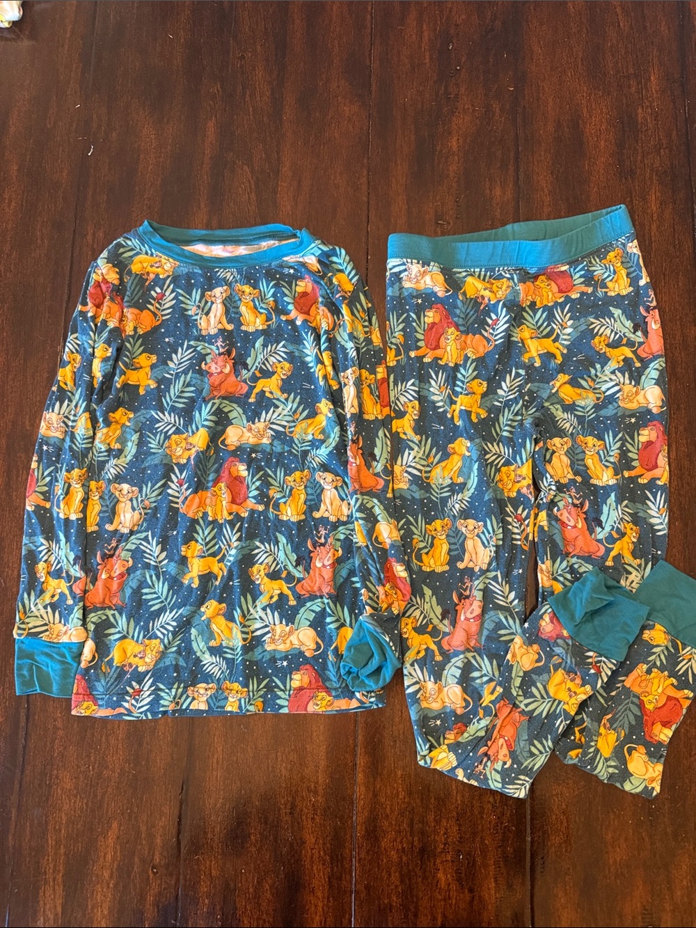 Kids Lion Print Pajama Set - Little Sleepies 7/8